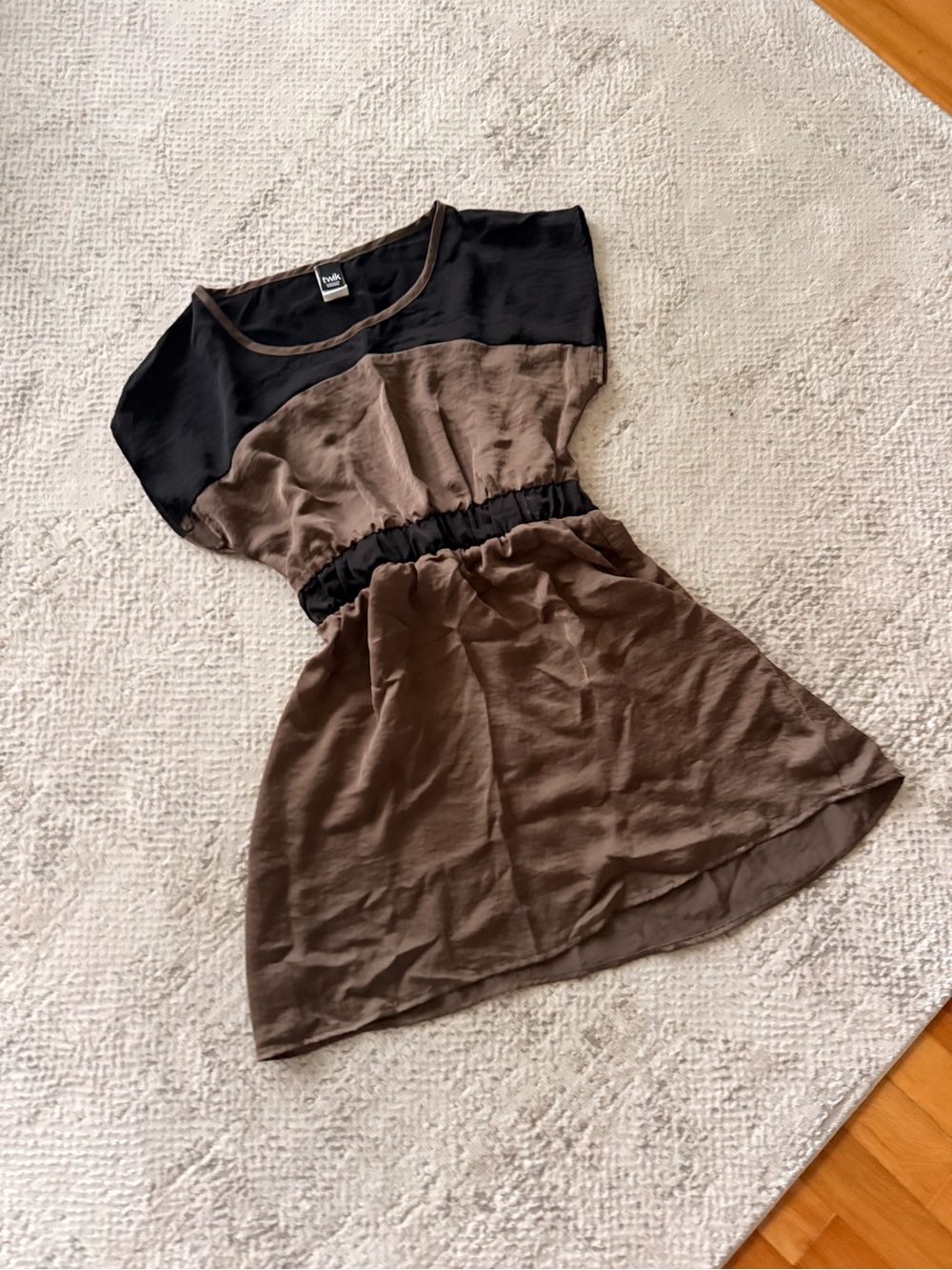 Women’s Brown and Black A line Dress
